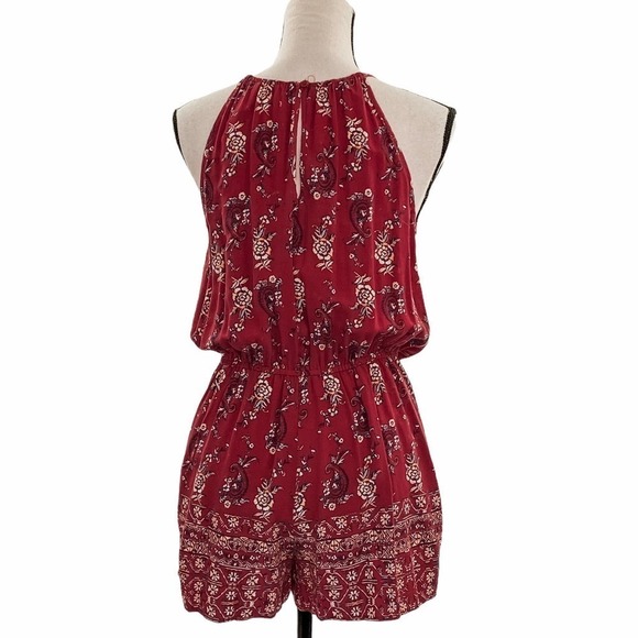MOSSIMO Supply Co. Red Printed Romper Size Medium - Picture 2 of 12